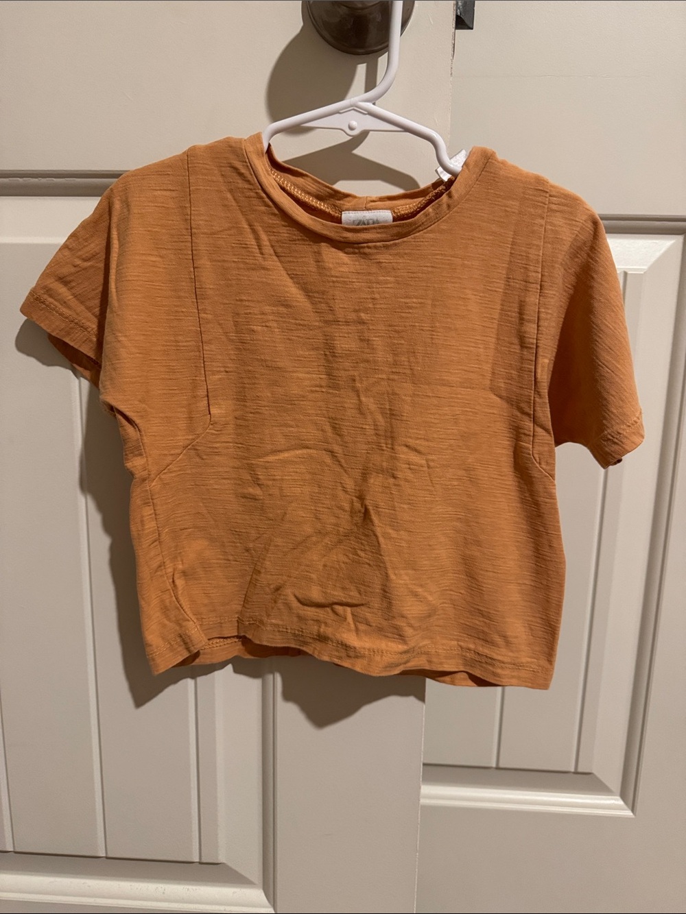 Zara Kids Orange Boxy Short Sleeve Tee